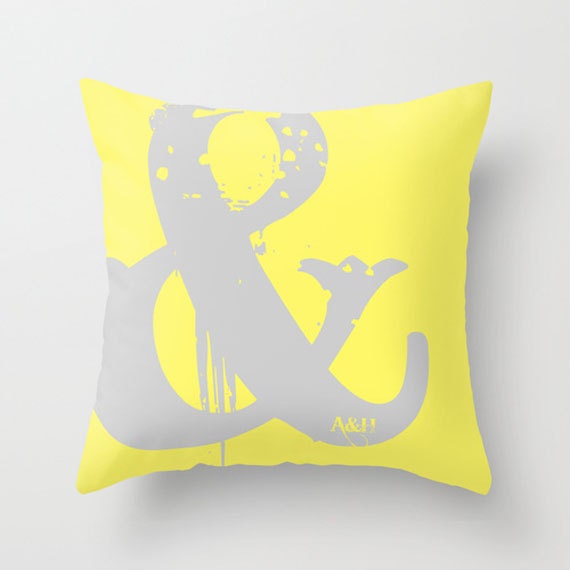 Throw Pillow Cover Ampersand AND Sign with or without names