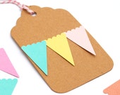 Bunting Embellishments - Christmas Pastels - 50 Mini Triangle Pennants Il_170x135