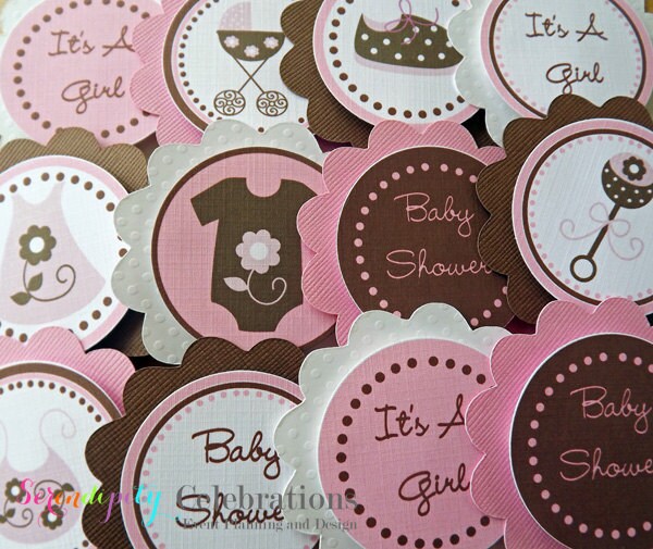 Set of 12 Personalized Mod Baby Shower Collection It's a