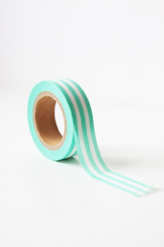 Pencil Shavings Studio Mint Stripe Washi Tape