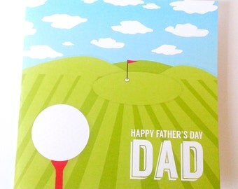 Items Similar To Happy Father's Day Golf Bag Hand Made Card, Love You 