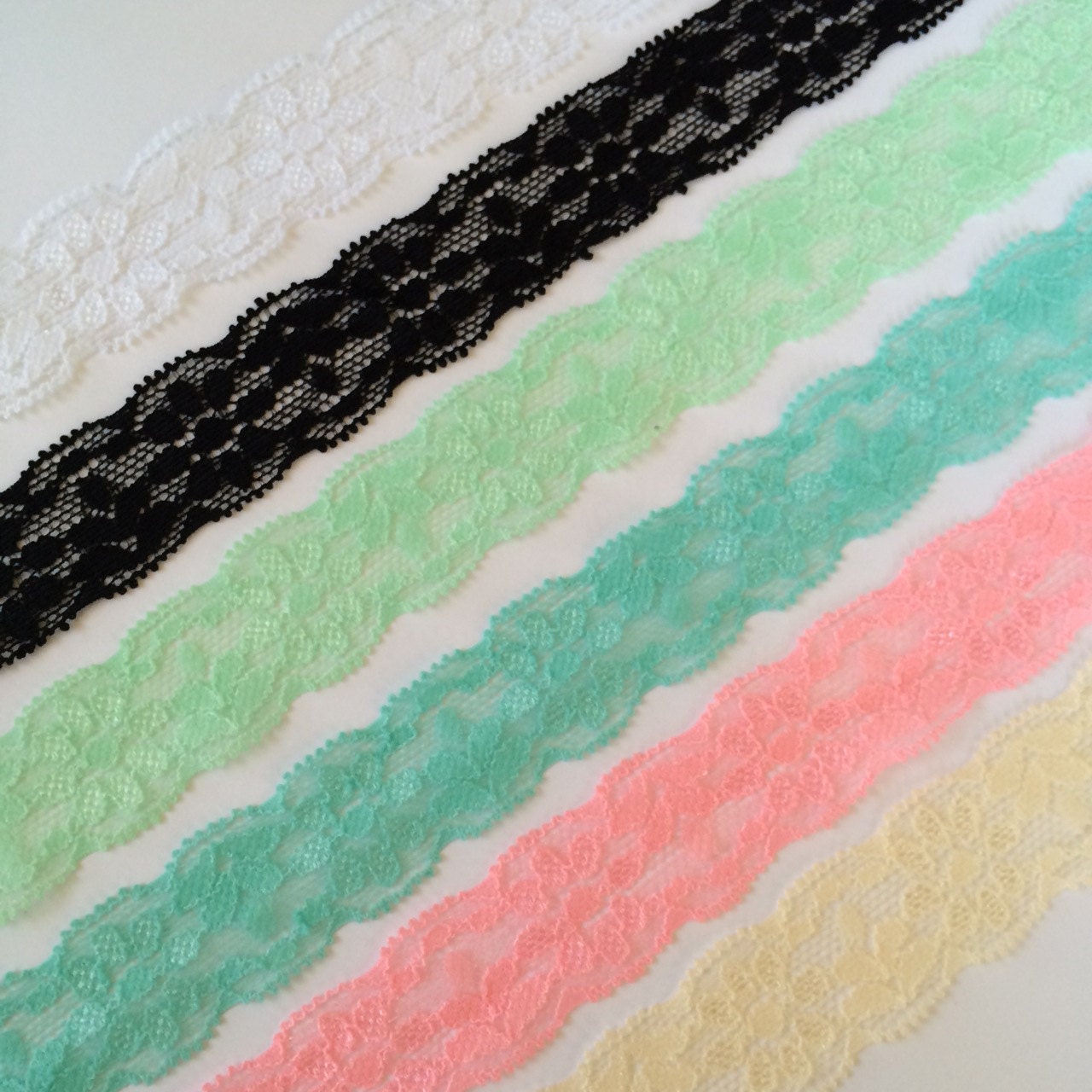 Lace Elastic 1 Lace Stretch Elastic You Pick colors
