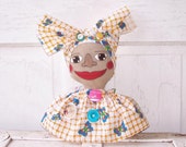 Folk Art Raggedy Mammy Doll Bust Shelf Sitter Decor SCOFG Summer Celebration PrimsGoneWild