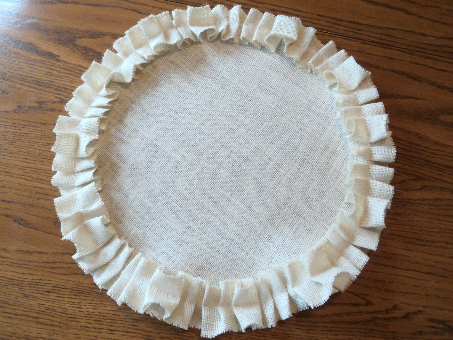 Ivory Burlap Placemats Round Burlap Placemats Wedding