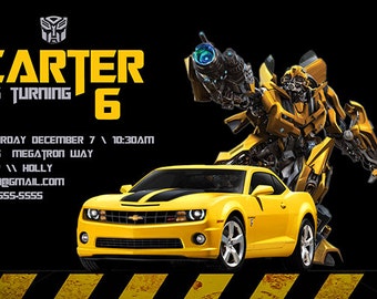 Transformers Birthday Invitation - Personalized Birthday Party Invite - a Digital Printable File