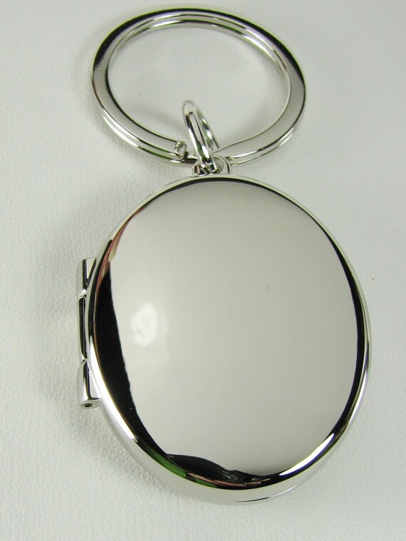 Photo Locket Keychain Personalized Custom Engraved by AnniesHours