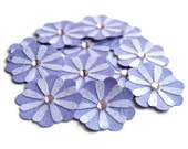 Purple Lilac handmade paper flowers for scrapbooking. card embellishment. gift wrapping. party favors decoration