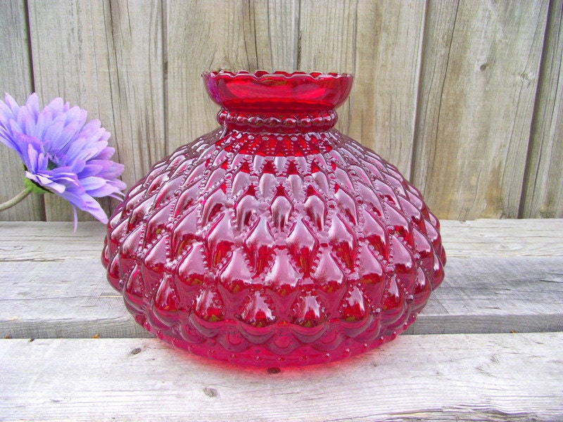 antique-ruby-red-glass-fenton-quilted-parlor-lamp-shade-globe