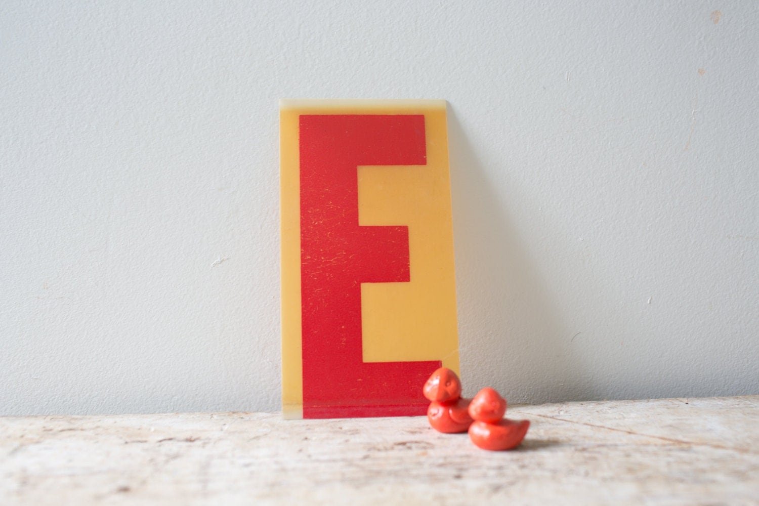 Marquee Letter E Red Yellow Marquee Plastic Letter E Vintage