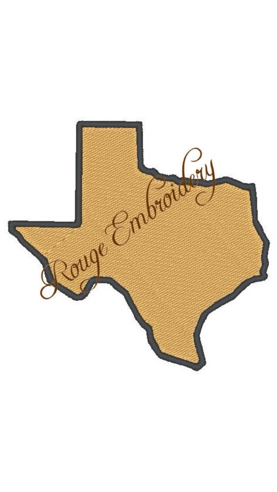 Texas State Embroidery Design Instant Download by rougeembroidery