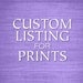 Custom listing Frame option for Brad