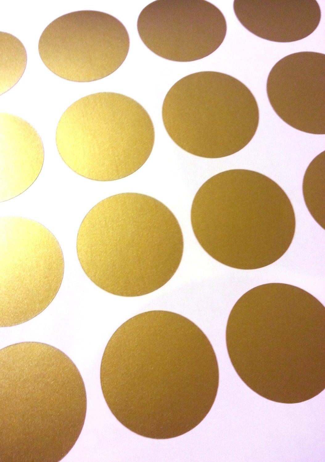 Peel and Stick Metallic Gold Polka Dot by PolkaDotWallStickers