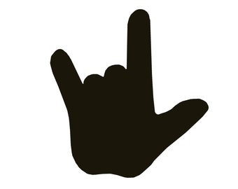 Download Sign language i love you | Etsy