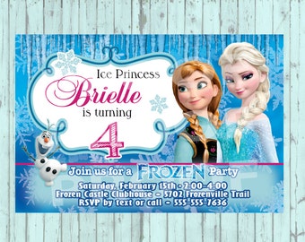 Frozen Birthday invitation - Custom design - Frozen invitation