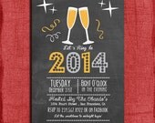 Printable Chalk style New Year's Eve Party Invitation -DIY Il_170x135