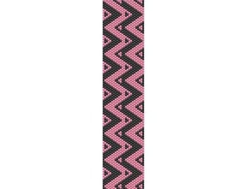 Pink Zig Zag Peyote Cuff Pattern