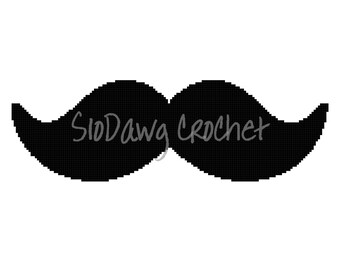 Moustache Crochet Graph Pattern