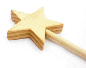 Magic Fairy Wand - Wood Magic Wand, Princess Wand, Wooden Wand, Wooden Magic Wand, Wood Wand, Wooden Star Wand, Wood Star Wand