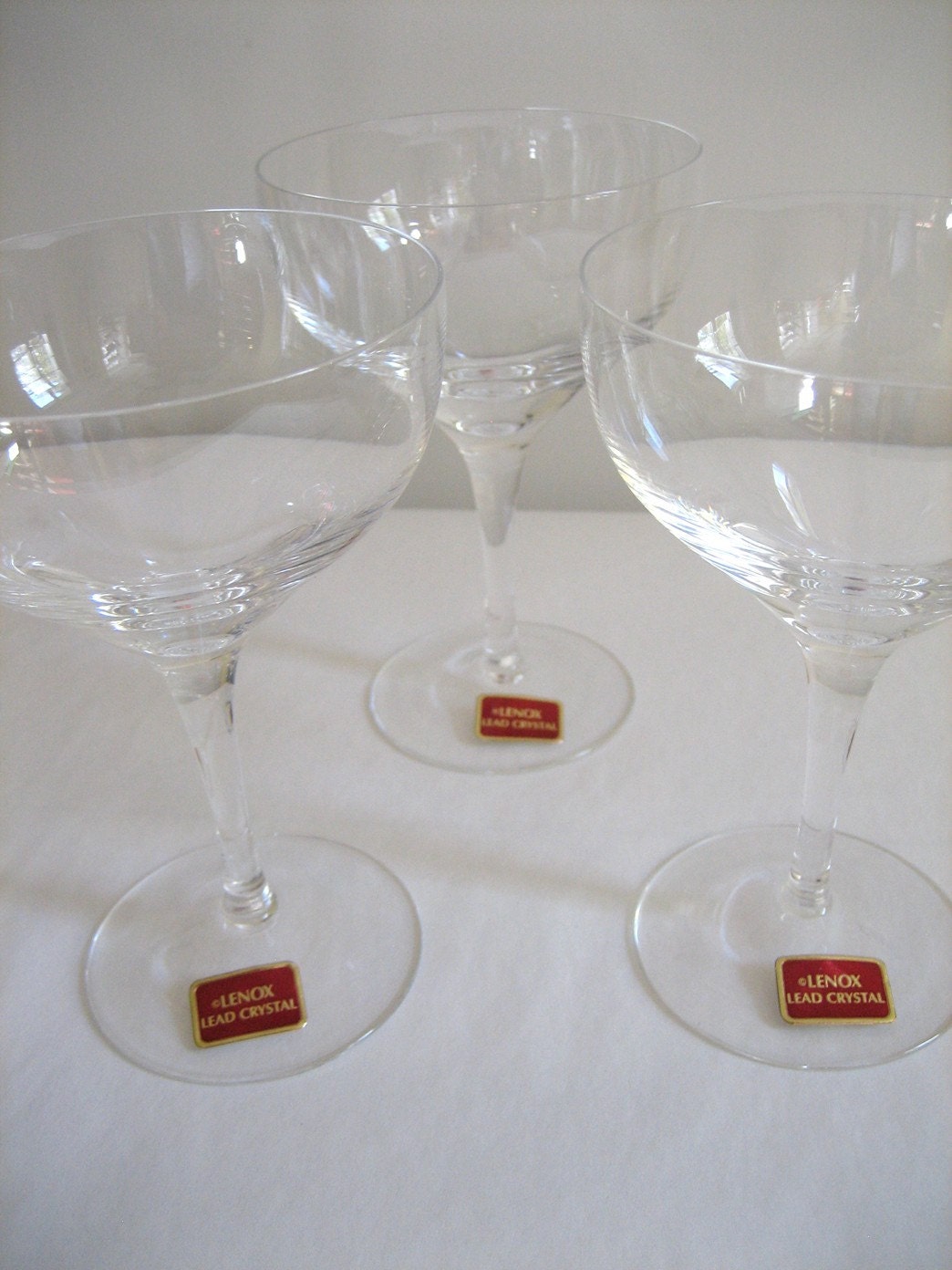 Lenox Lead Crystal Coupe Champagne Glasses by BigHouseLittleHouse