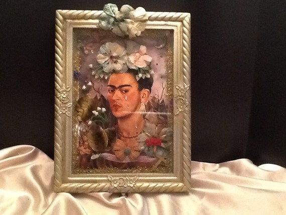 Embellished Frida Kahlo shadow box.