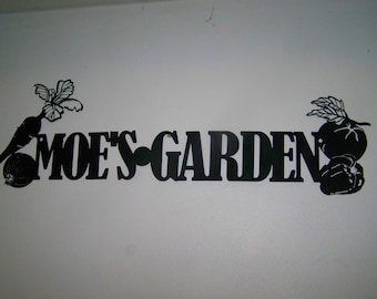 Personalized Vegetable Garden Sign for Fence or Building