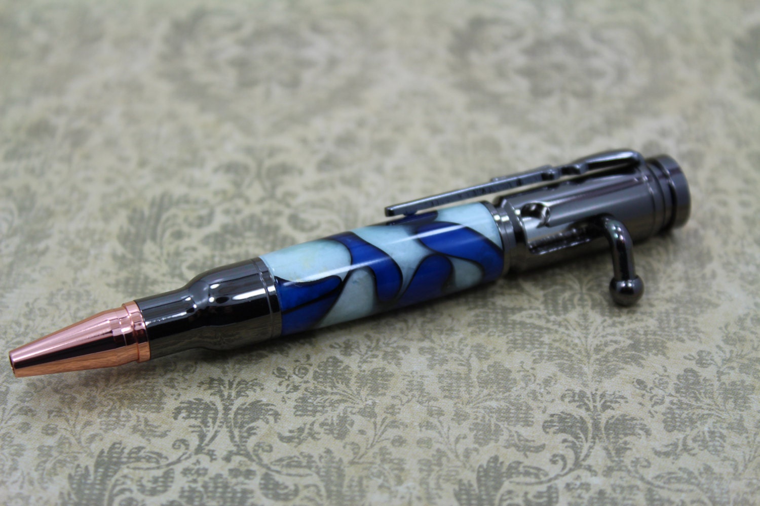 Handmade Schimmel Pen, Mini Bolt Action Bullet Pen, Gun with
