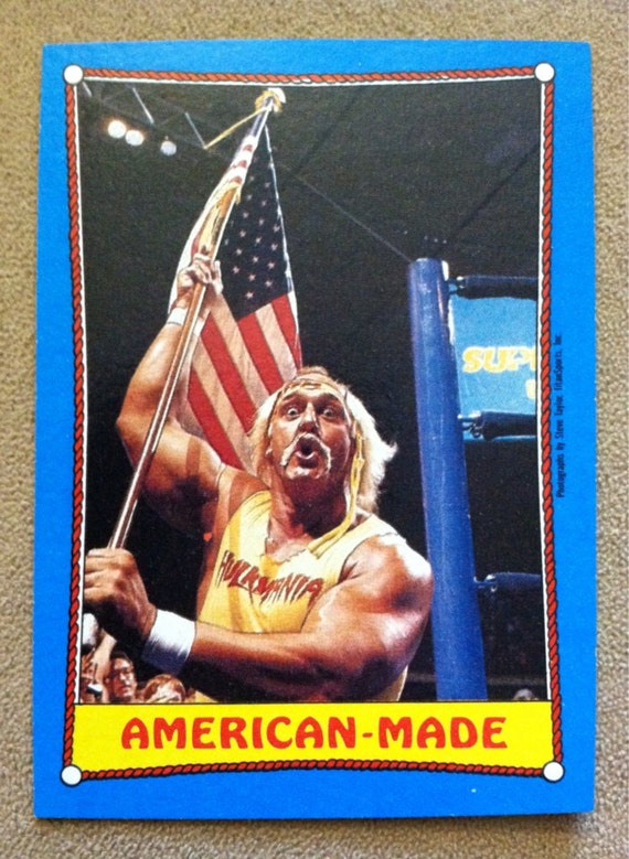 Items similar to HULK HOGAN 1987 WWF "American Made" Topps Vintage