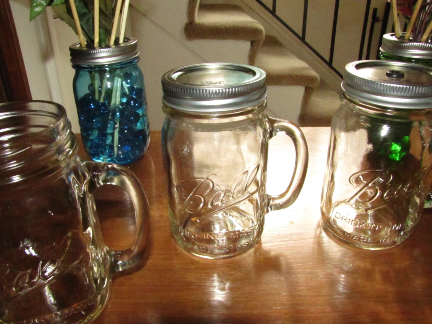 ball mason jar with handle and lid