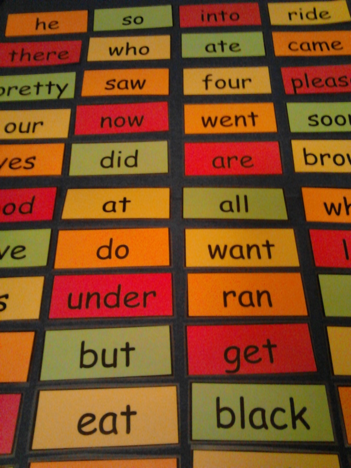 Kindergarten Sight Words Kindergarten Dolch Words