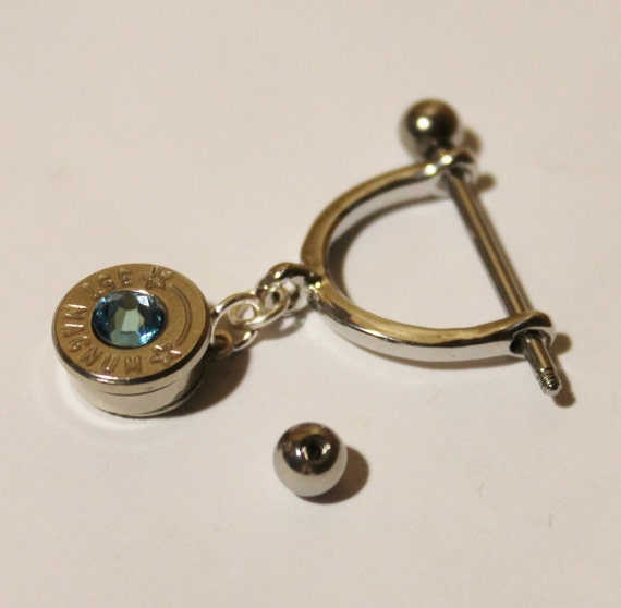 Bullet Dangle Nipple Ring . YOU PICK by LoriDavidsonDesigns