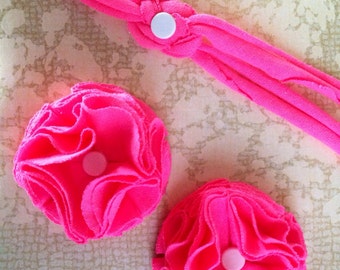 Items similar to Hot pink baby barefoot sandals- baby sandals on Etsy