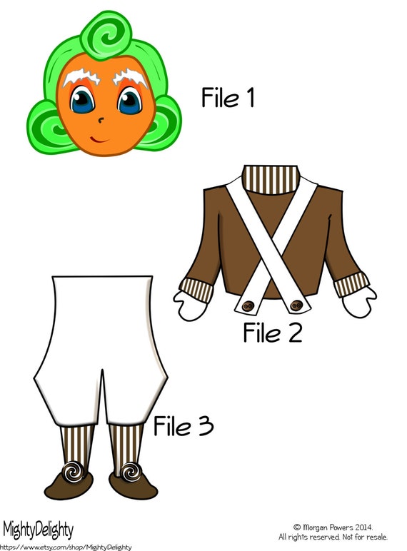 Oompa Loompa Party Decoration Stands 23 Inches by MightyDelighty