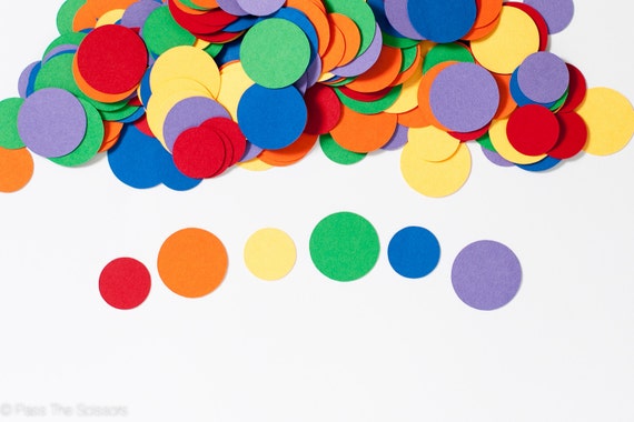 Rainbow Birthday Party, Circle Confetti, Birthday Party Decoration, Kids Birthday Party Il_570xn