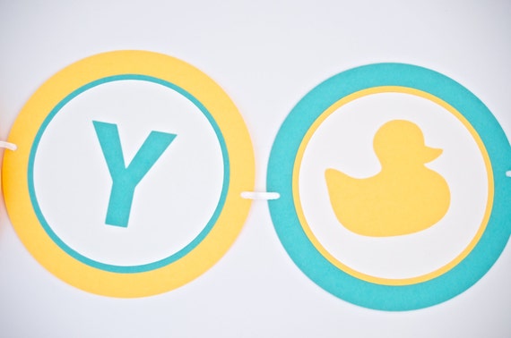 IT'S A BOY Baby Shower Banner, Rubber Duck Baby Shower, Rubber Duck Banner, Boy Baby Shower Banner Il_570xn