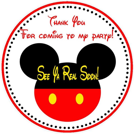 Mickey Mouse Gift Tags Printable