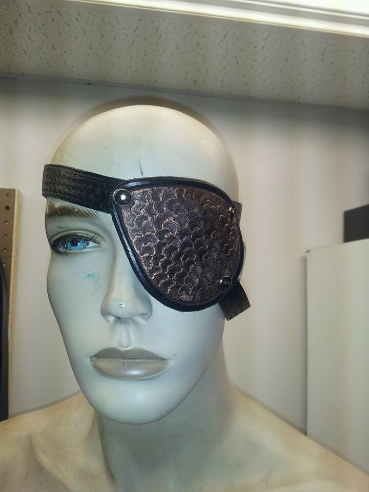 Deluxe Double Strap Leather Eye Patch
