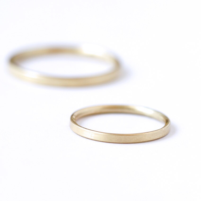 Basic Wedding Band Solid Gold 1.5 mm by artemer on Etsy