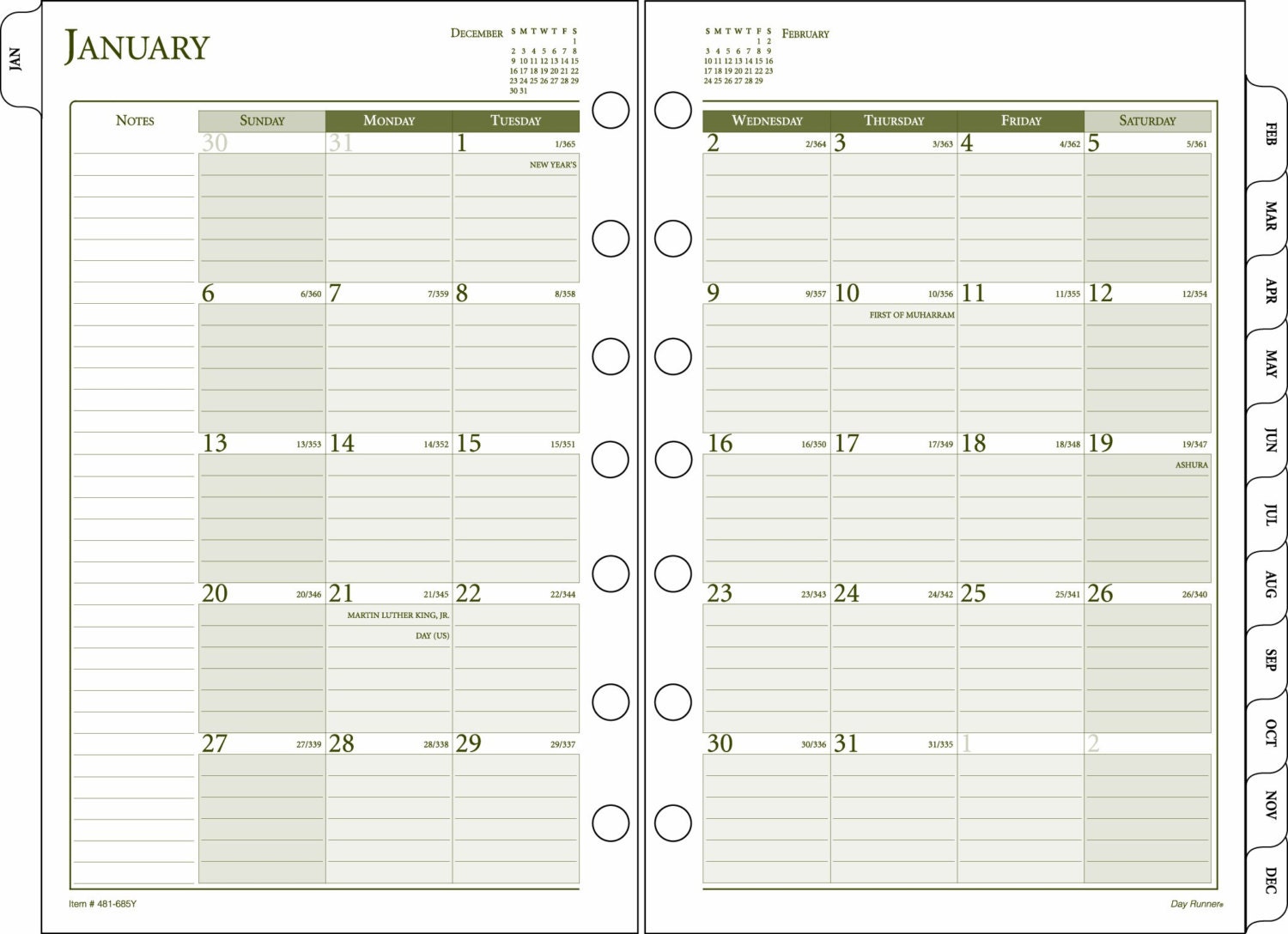 Items similar to Day Runner 2014 Monthly Planner Refill, 5.5 x 8.5