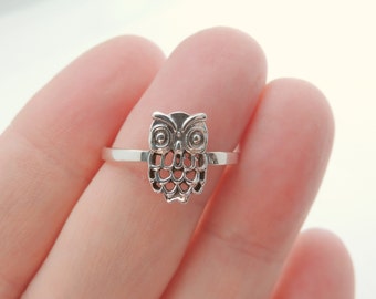 Sterling Silver Owl Ring, Jewelry, Silver, Rings, Owl Jewelry, Owl Rings, Sterling Owl Ring, Fashion Jewelry, Bird Jewelry. Owls, Birds.
