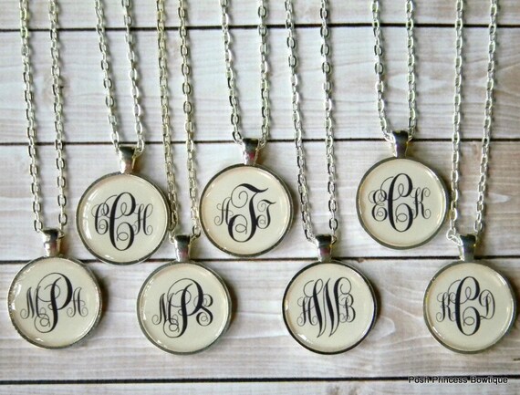 Monogram necklace Personalized Jewelry Bridesmaid Gift Valentine's Day Gift Initial Necklace Keepsake Charm Necklace