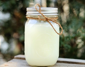 Jasmine Scented Mason Jar Candle