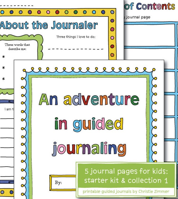 5 Printable Guided Journal Pages for Kids Grades by ChristieZimmer