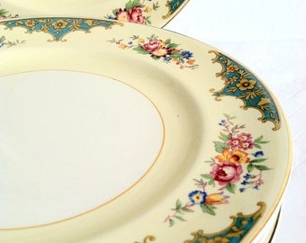 Mid Century Pareek Johnson Bros. England Dinner Plates Set of 6 Tea