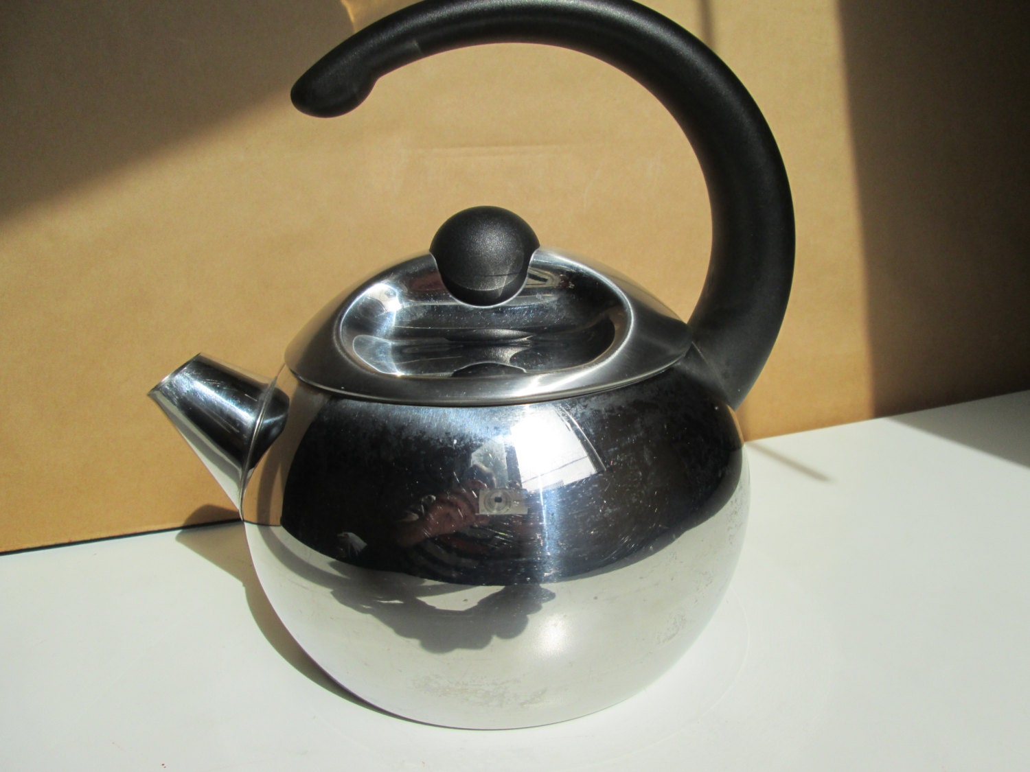 Vintage Stainless Steel Teapot 8