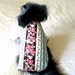 Reversible Quilted Small Dog's Coat, Customized to Fit - Cotton Rose, Chocolate Brown, Light Aqua & Cream Toy Poodle Etc.