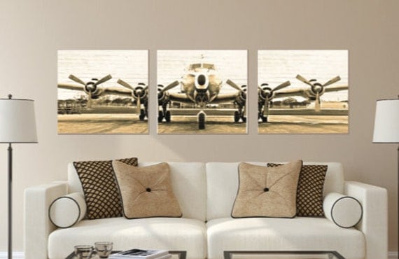 Airplane Wall Art set of 3 vintage airplane photo canvas canvas wall art Airplane Wall Art set of 3 vintage airplane photo canvas canvas wall art