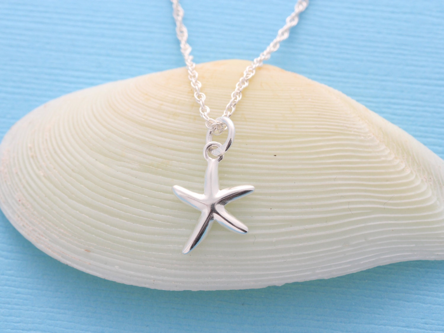 Sterling Silver Starfish necklace Ocean Beach Charm