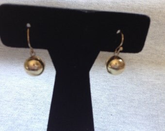 Vintage Costume Gold Beaded Earrings