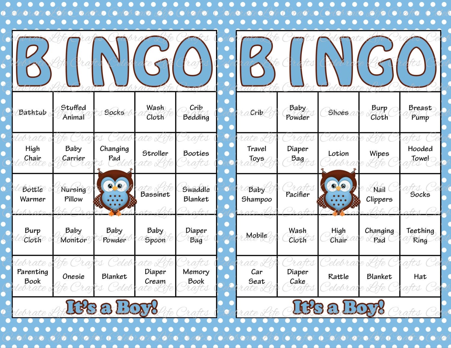 Free Printable Baby Shower Bingo Printable World Holiday