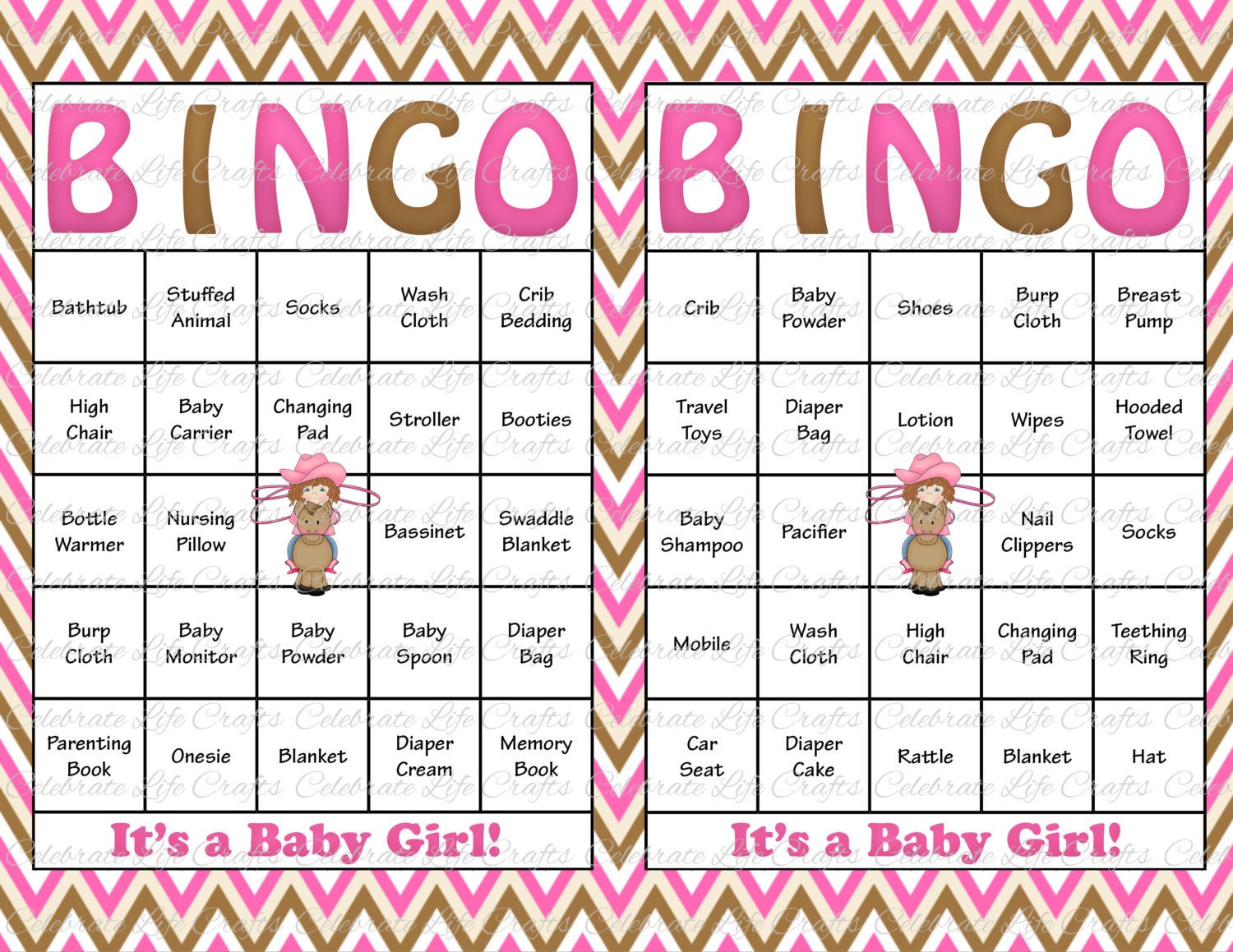 free printable baby shower bingo cards